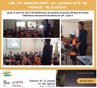 Semaine de la presse et des médias à l'école - Rencontre avec un journaliste pour les CM