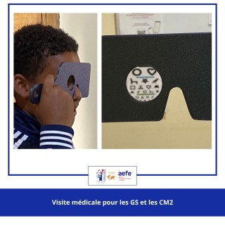 Visite médicale pour les GS et les CM2