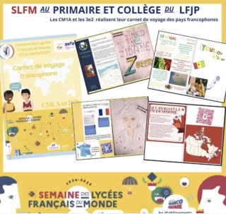 Semaine des lycées français du monde 2024 : Carnet de voyage francophone des CM1A et 3e2