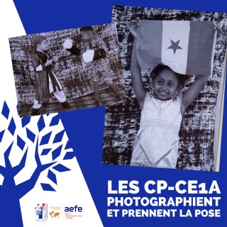 Les CP-CE1A photographient et prennent la pose !